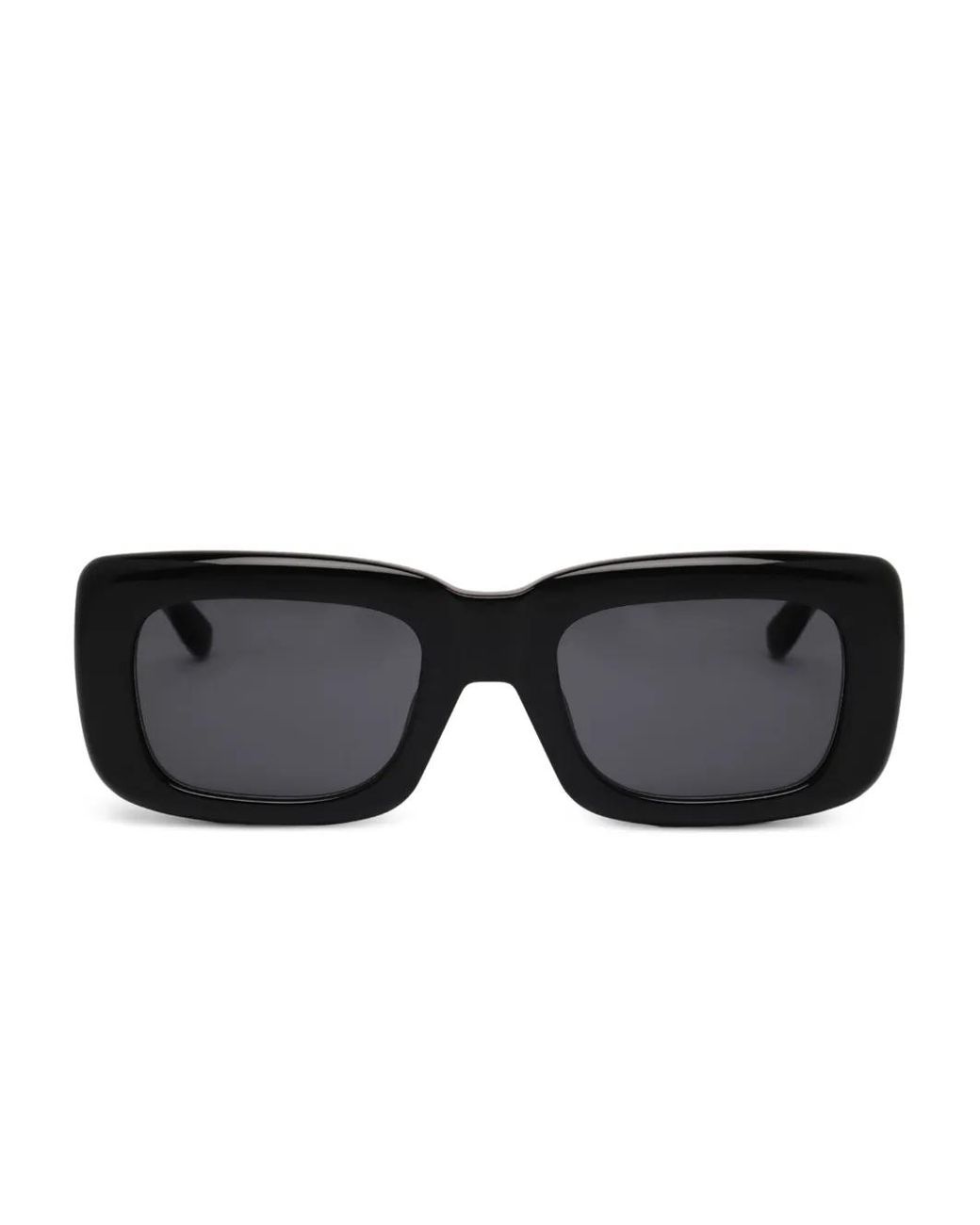 The Attico Black Logo-Plaque Rectangle-Frame Sunglasses