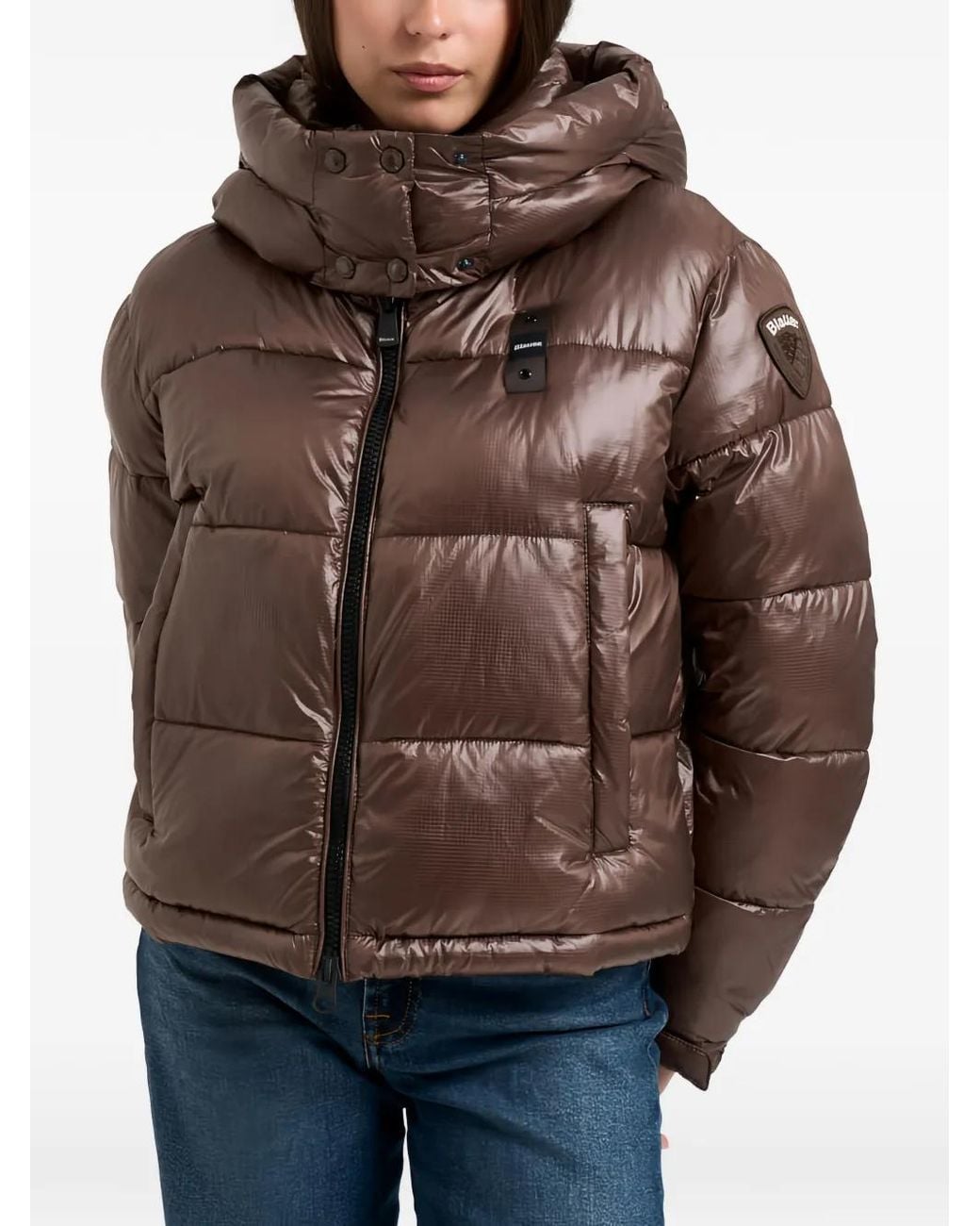 Blauer Brown Puffer Hooded Jacket