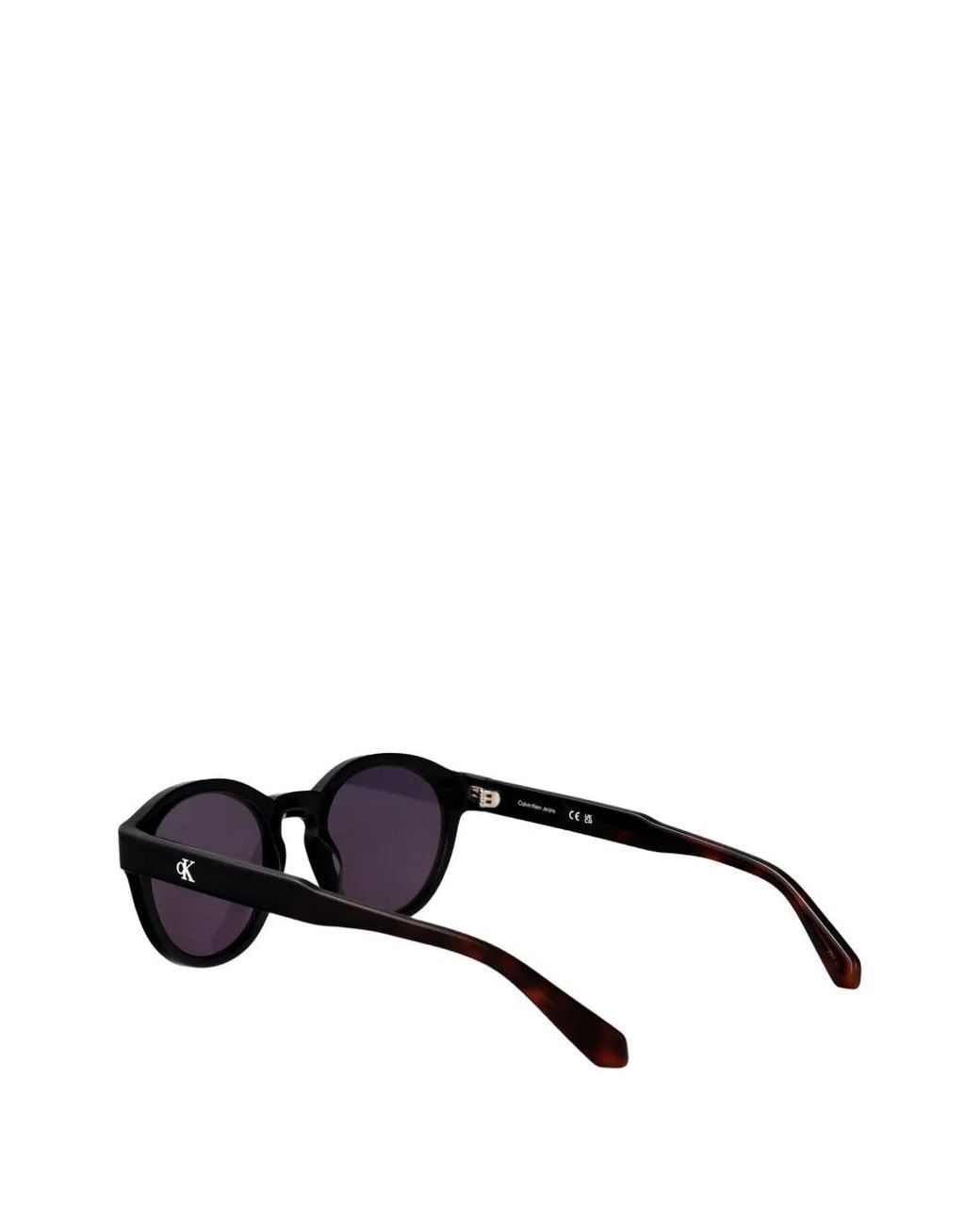 Calvin Klein Black Lunettes De Soleil À Monture Ronde