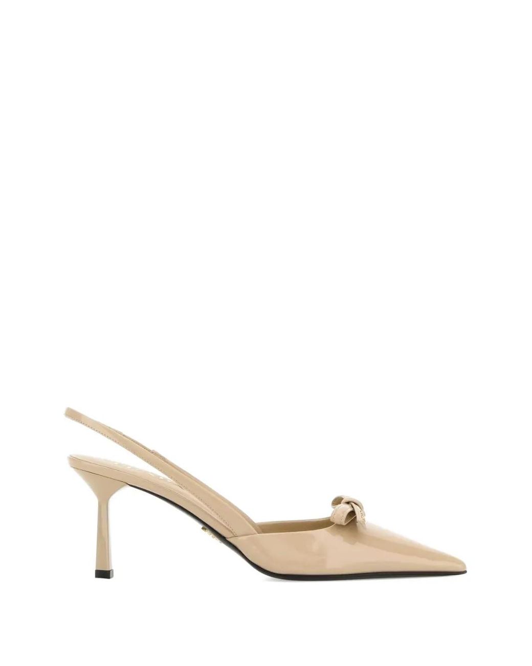Prada Natural Bow-Detail Slingback Pumps