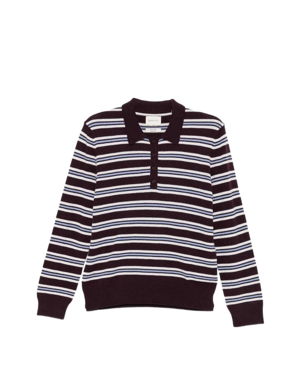 Gant White Striped Wool Sweater