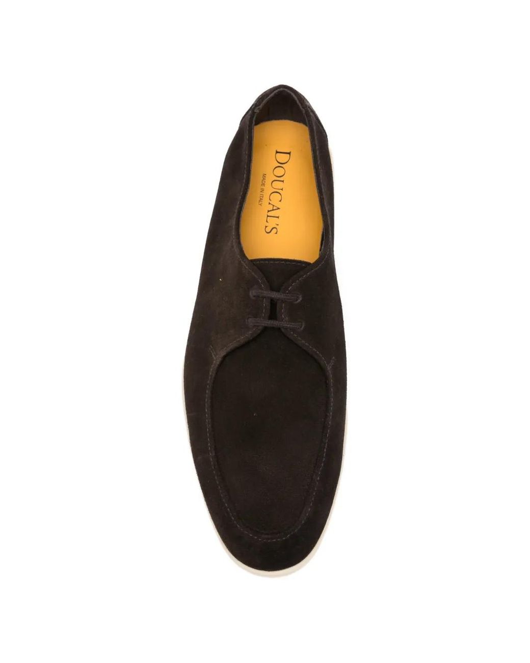 Doucal's White Suede Derby Shoes for men