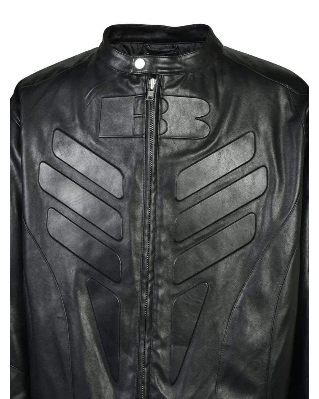 BREATH Black Racing Faux-Leather Jacket for men