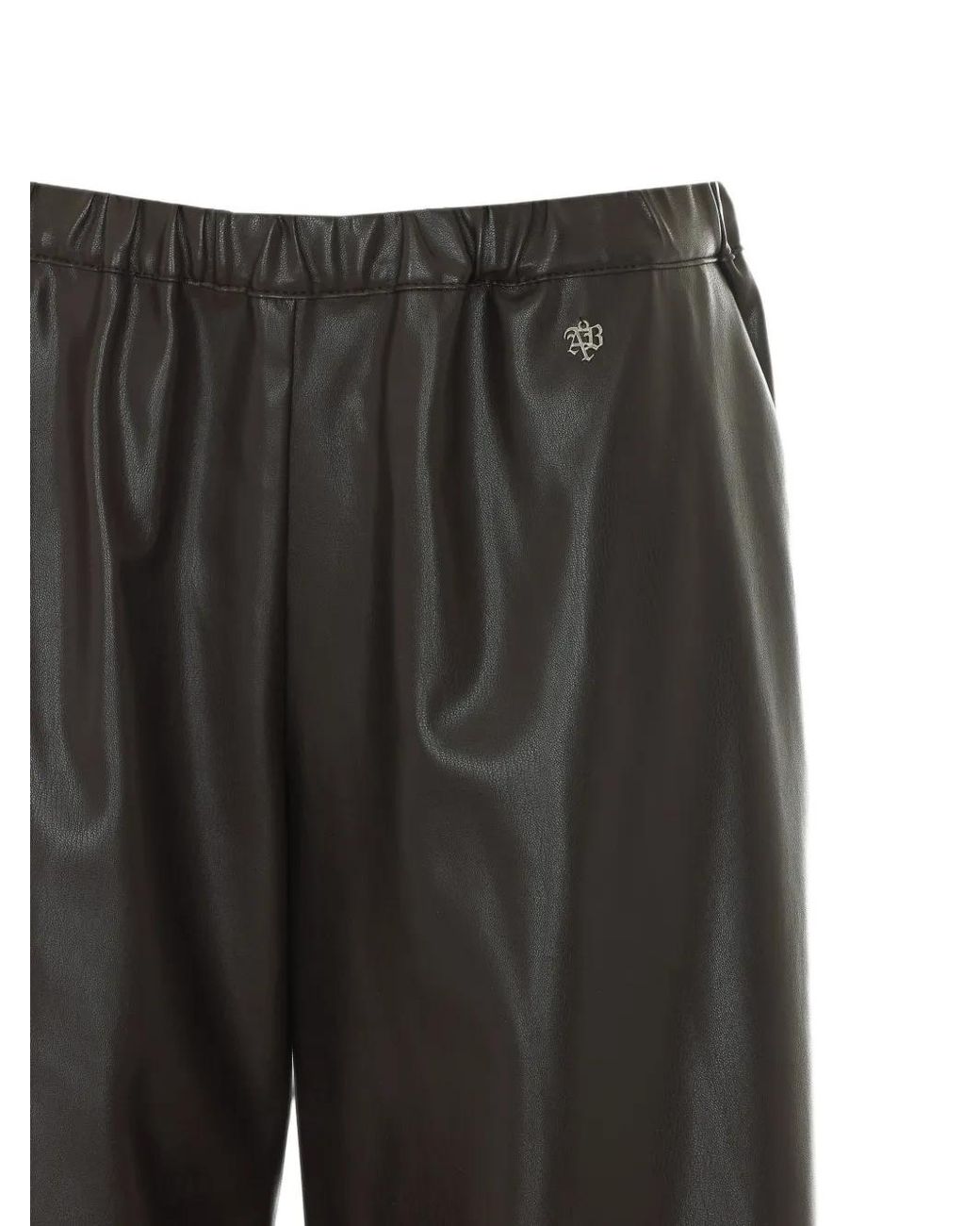 Aniye By Gray Elasticated Faux-Leather Track Pants