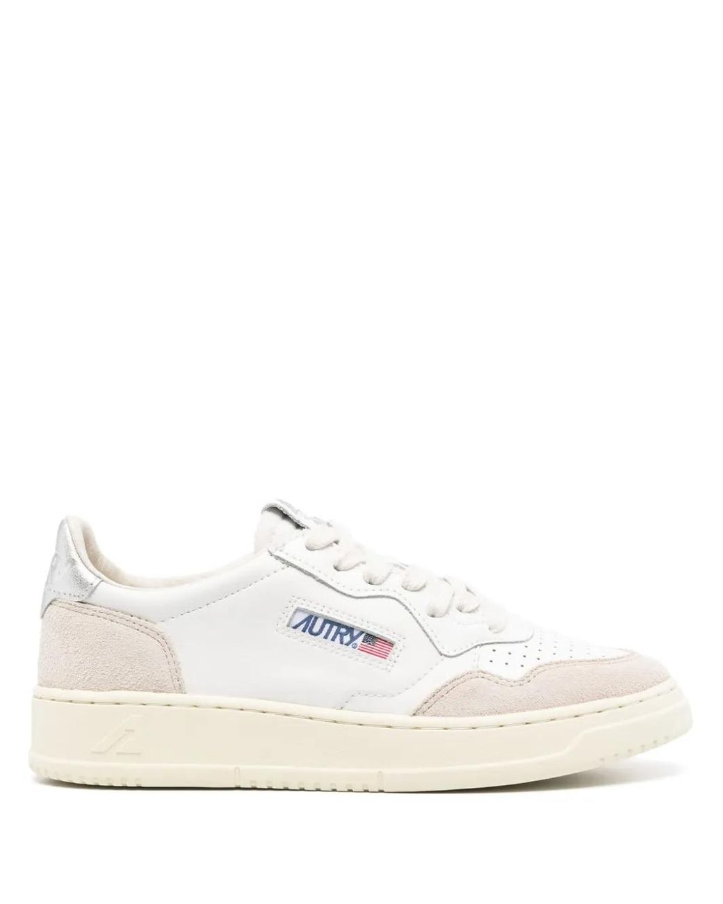 Medaillee Femme Sneakers Blanc--Argent Autry en coloris White