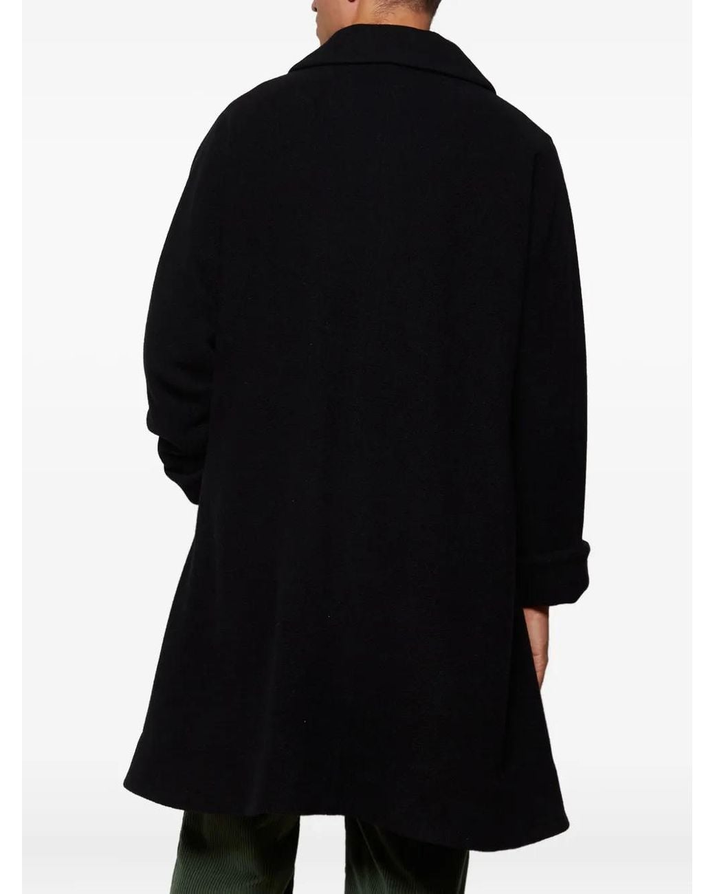 Bode Black Button-Fastening Coat for men