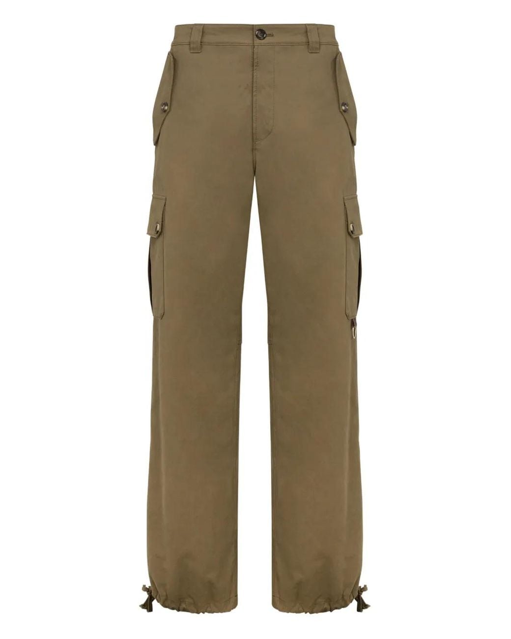 Moschino Green Loose-Fitting Cargo Trousers for men