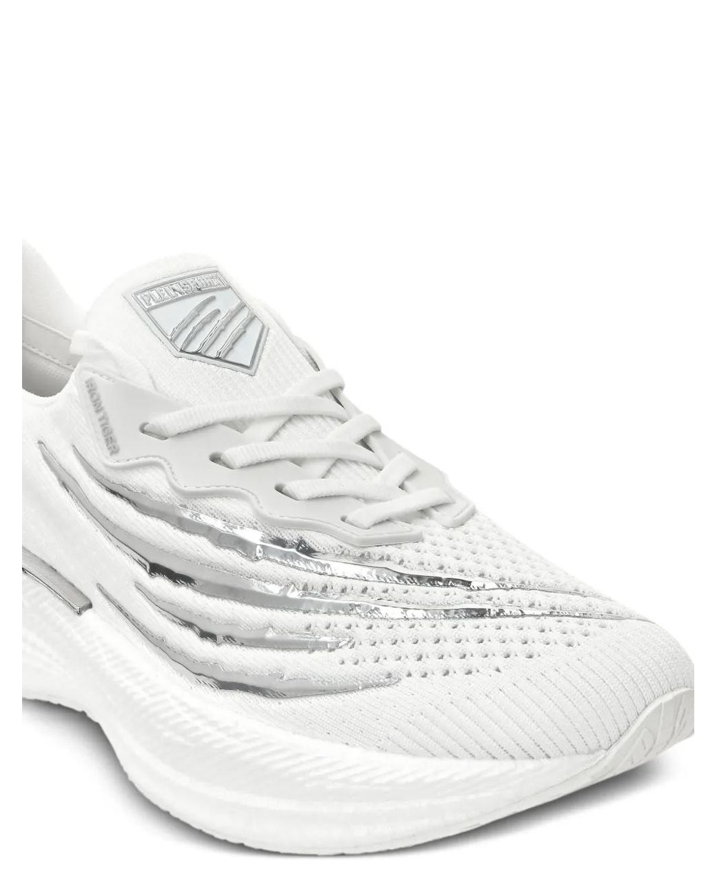 Philipp Plein White Iron Tiger Sneakers