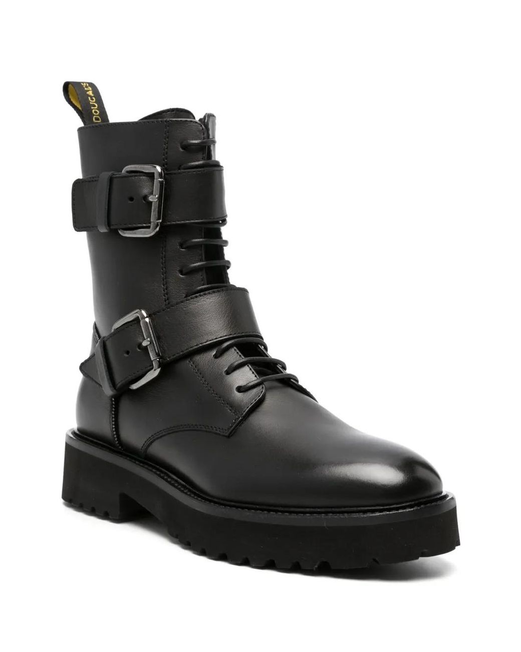 Doucal's Black Lace-Up Boots