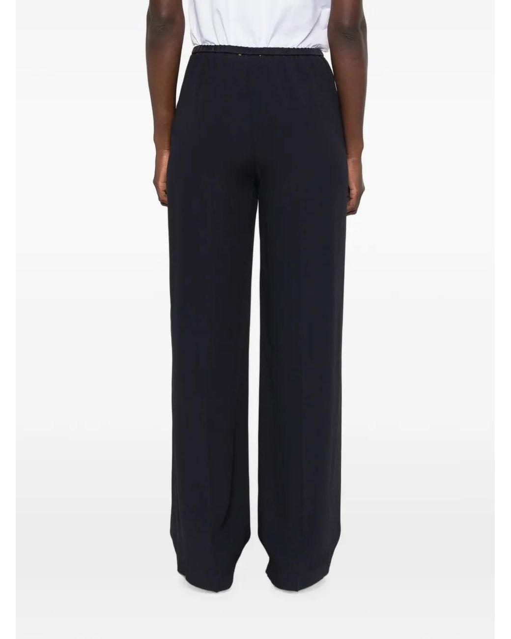 Forte_forte Blue Pantalon Satiné À Taille Haute