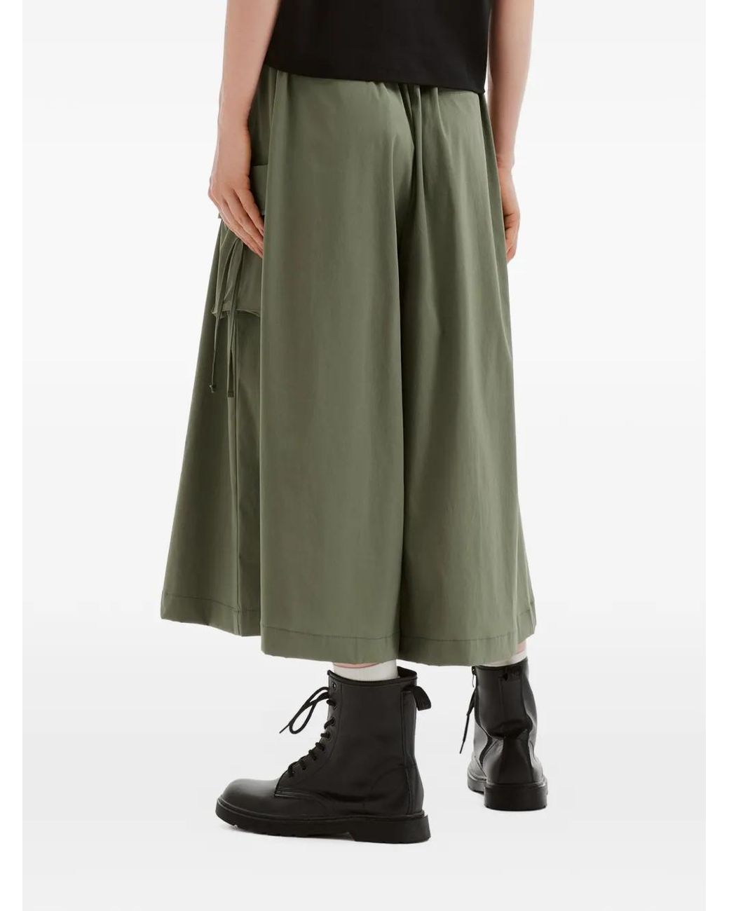 Musium Div. Green Pantalon Ample Ceinturé À Design Superposé