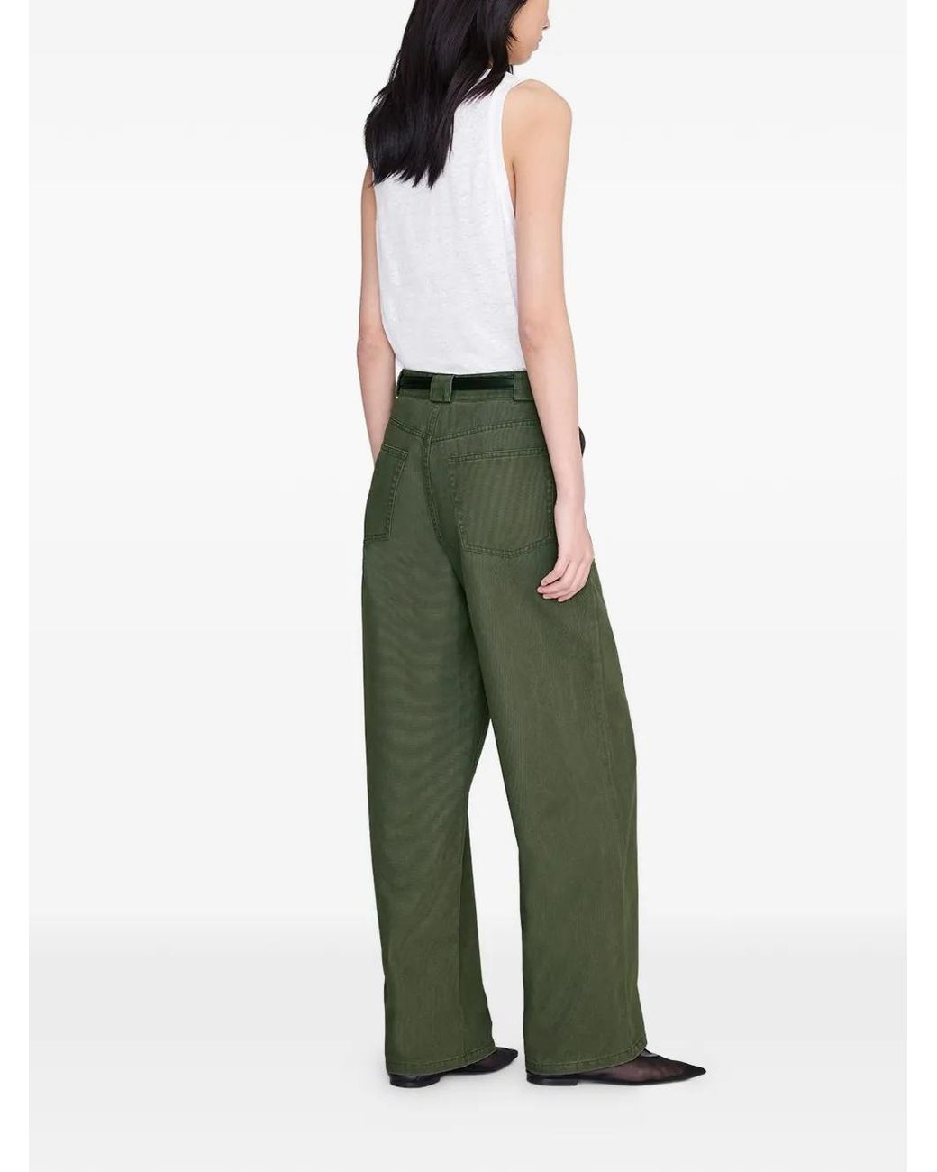 Anine Bing Green Grayson Pant