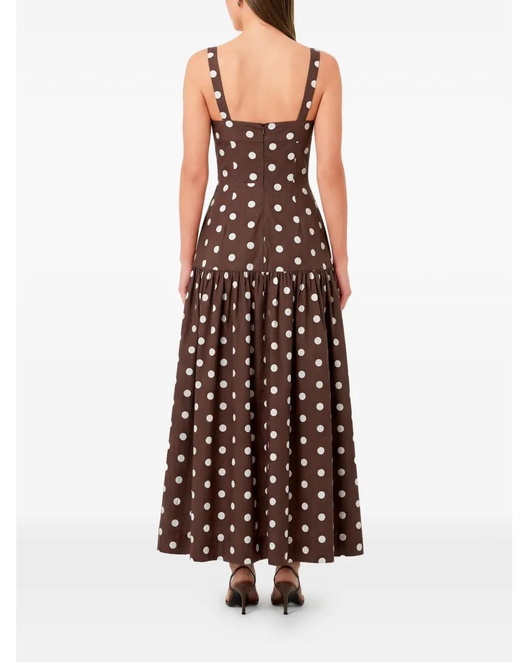 Nicholas White Valeria Polka Dot Midi Dress