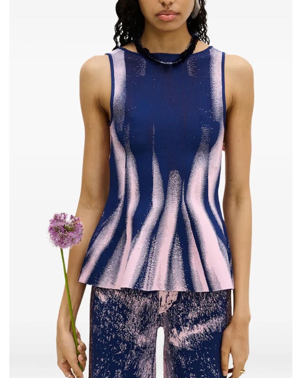 Ph5 Purple Herring Fish-Embellished Tank Top