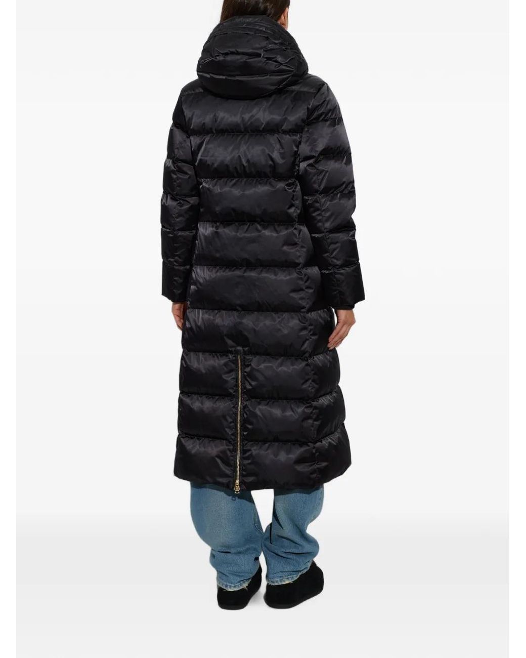 Bogner Black Quilted Hooded Coat