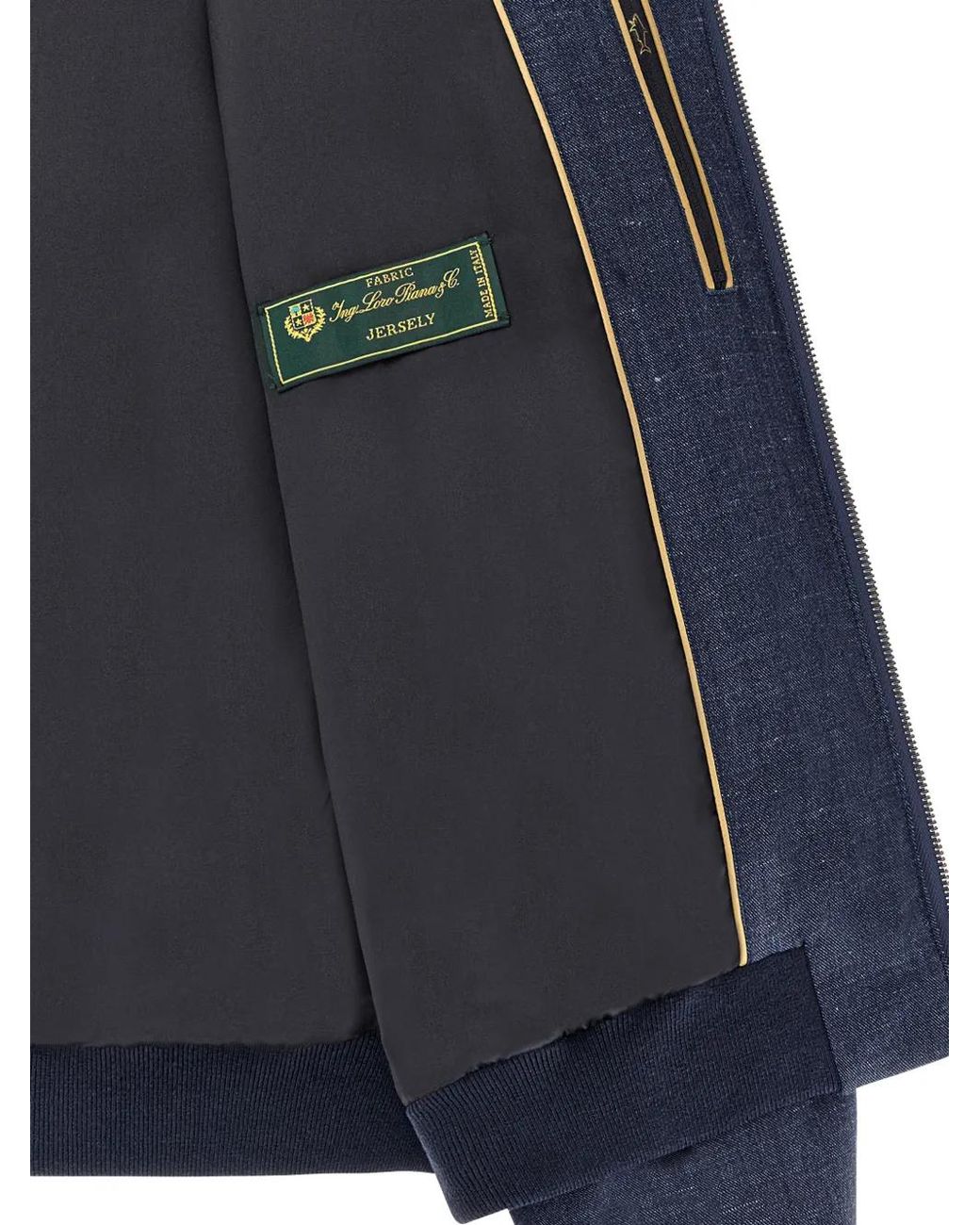 Paul & Shark Blue Jersely Bomber Jacket for men