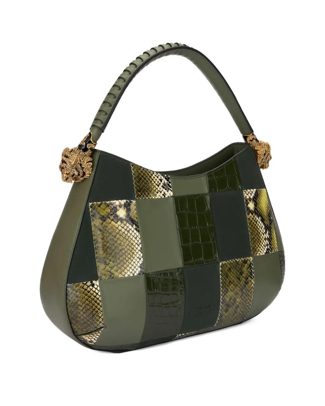 Roberto Cavalli Green Roar Tote Bag