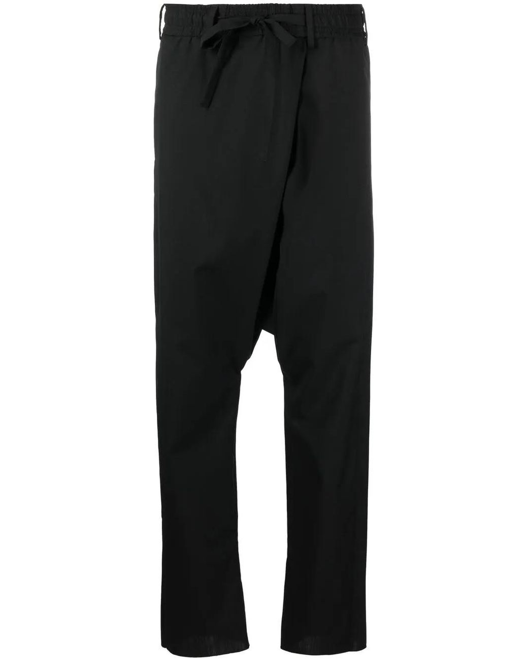 Gabriele Pasini Black Drawstring Drop-Crotch Trousers