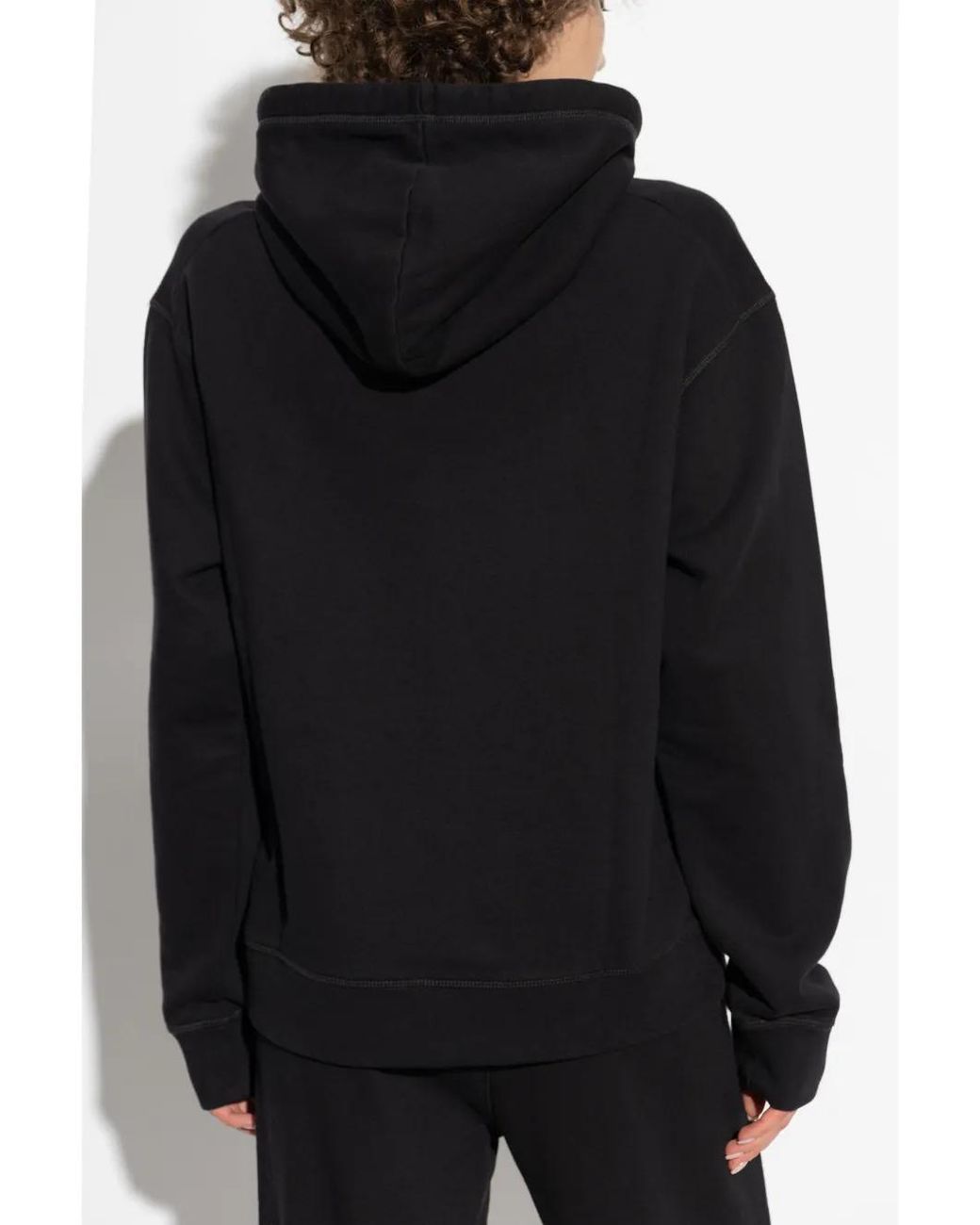 DSquared² Black Brushed-Finish Hoodie
