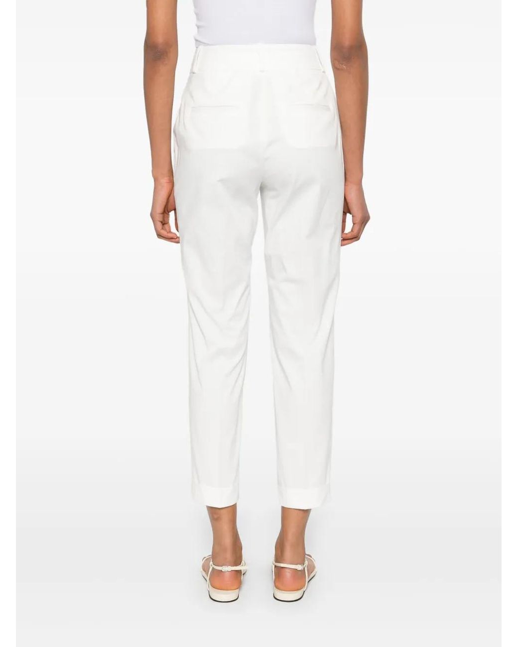 Peserico White Tapered Trousers