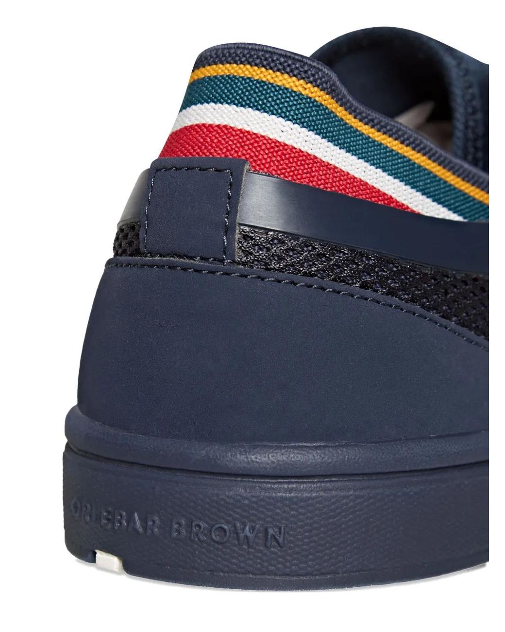 Orlebar Brown Larson Low-Top Sneakers Met Mesh Vlakken in het Blue voor heren