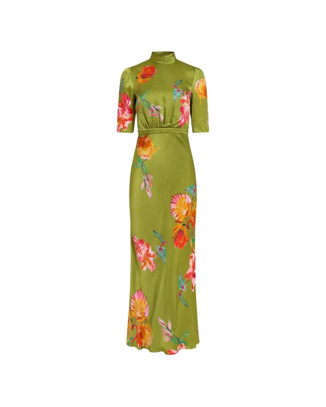 Saloni Green Adele-B Maxikleid Mit Blumenprint
