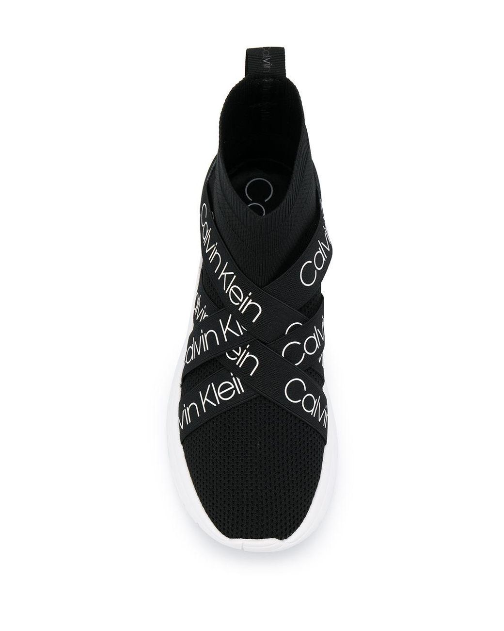 Zapatillas tipo calcetín con tira con logo Calvin Klein de color Negro |  Lyst