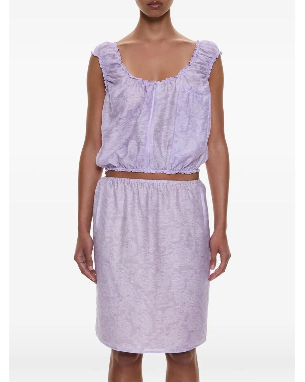 Christopher Esber Purple Light Leak Jacquard Top