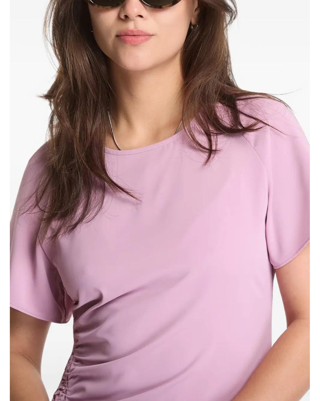 Samsøe & Samsøe Pink Saalbero Ruched Side-Slit Maxi Dress