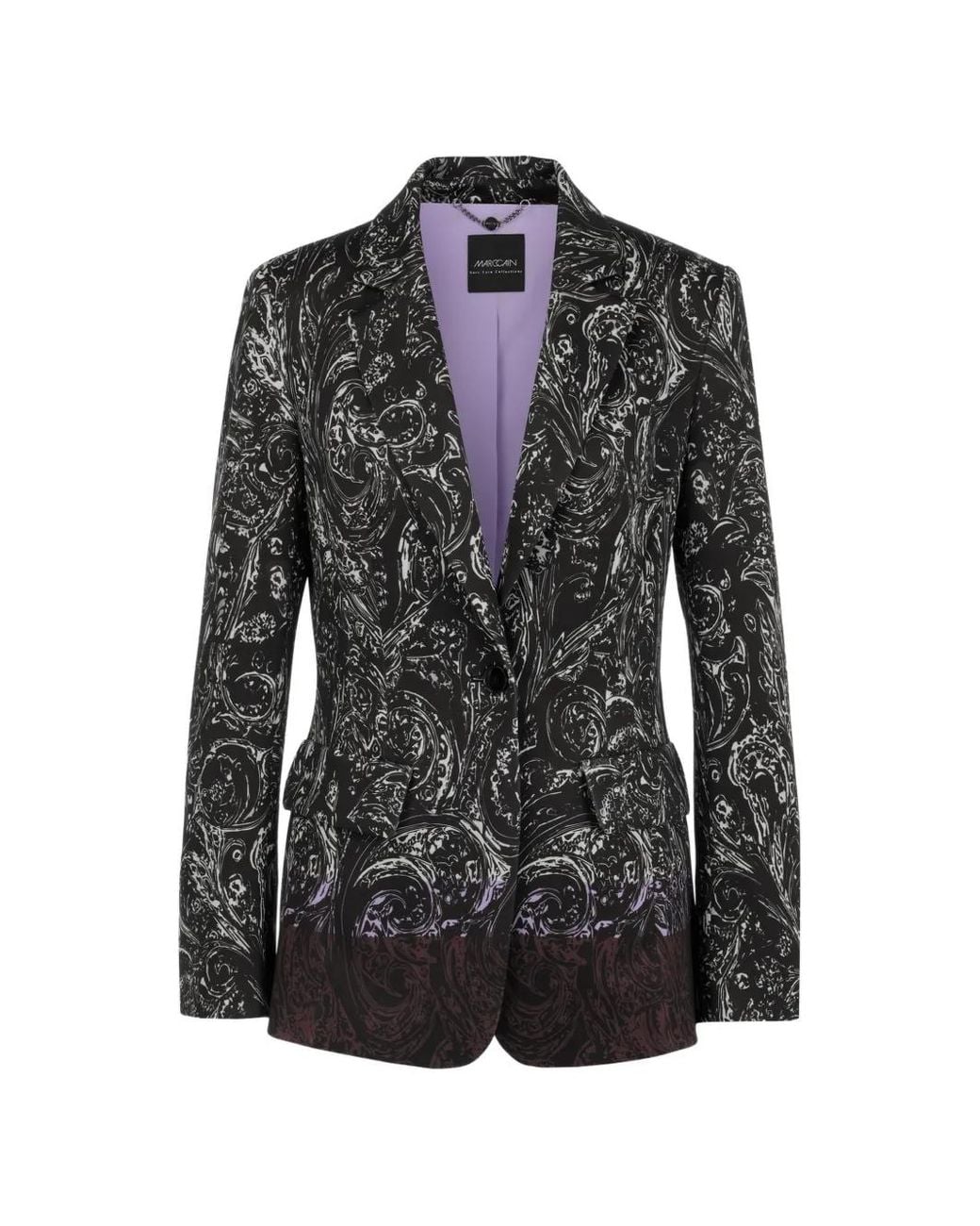 Marc Cain Black All-Over Print Blazer