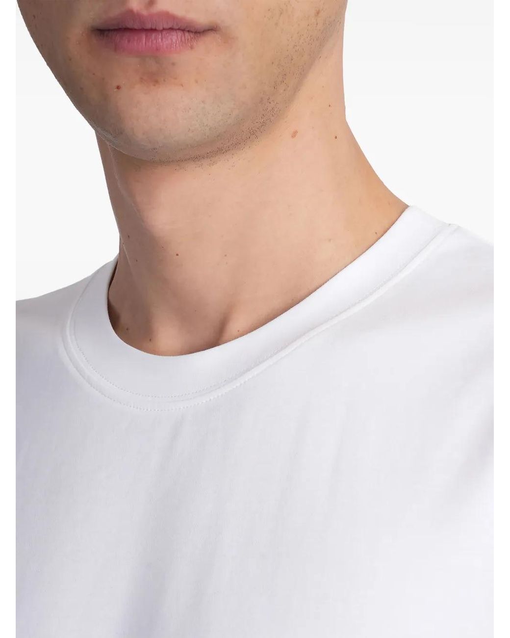 Attachment White Cotton T-Shirt for men