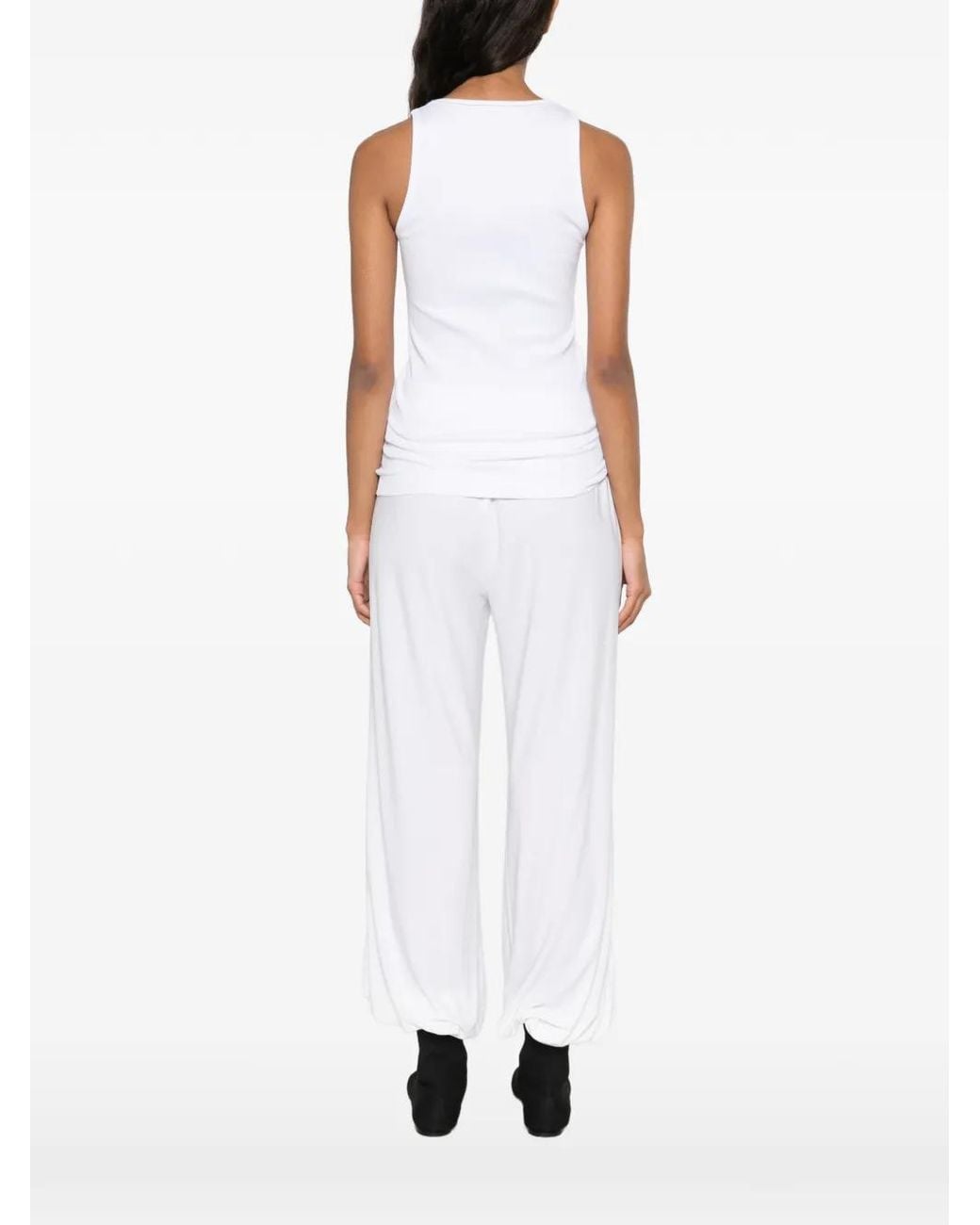 Brunello Cucinelli White Monili-Trim Tank Top