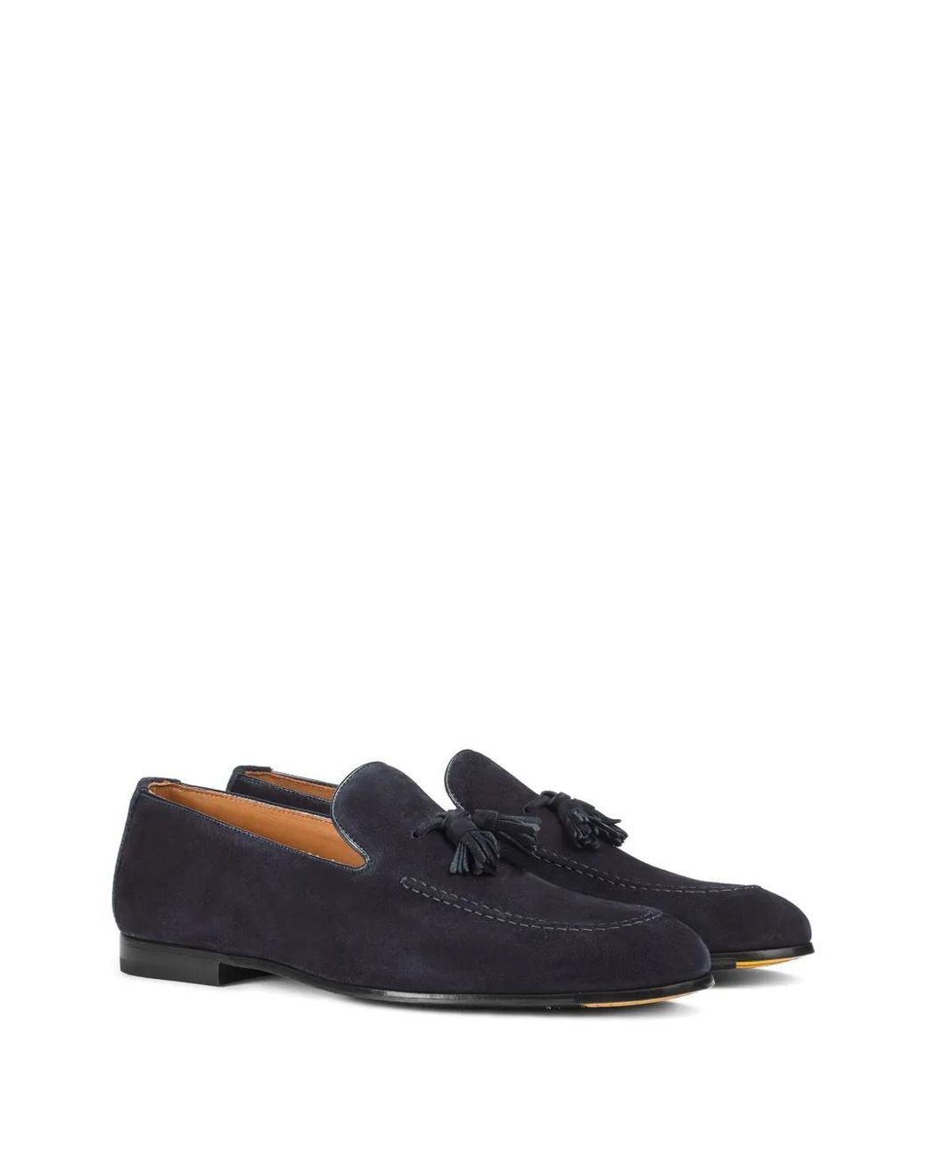 Doucal's Blue Suede Loafers for men