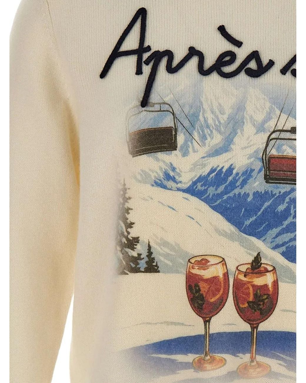 Mc2 Saint Barth White "Heron Print" Sweater for men