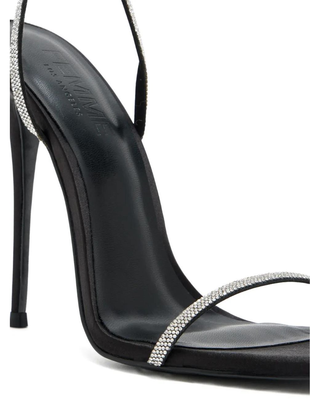 Femme LA Black Niche Open-Toe Strap Sandals