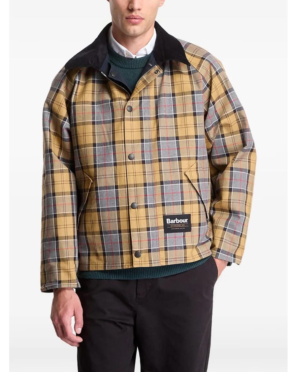Barbour Black Veste Réversible À Carreaux for men