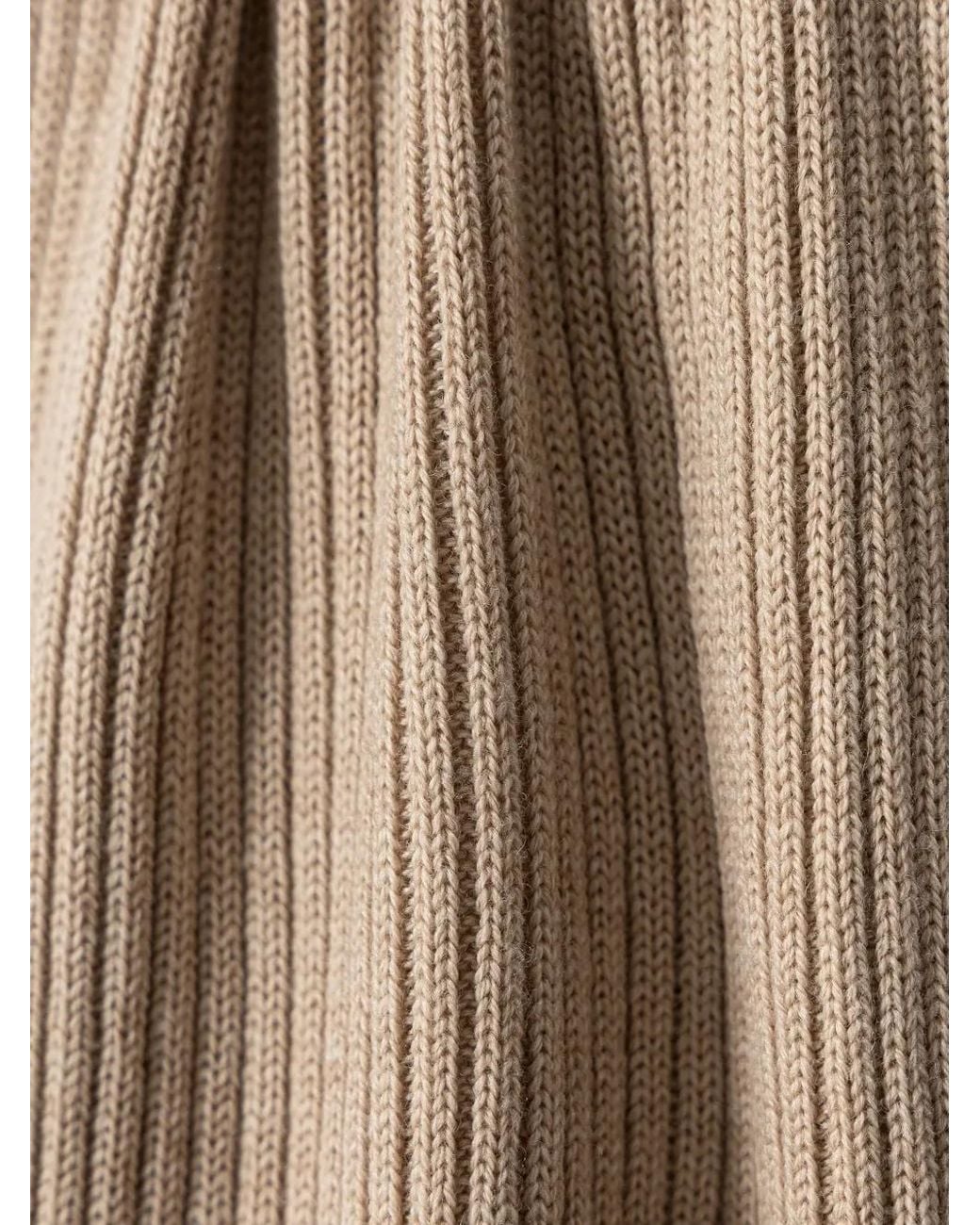 Knit Ribbed Purple Top Mos Mosh Tova Ribbed-Knit Scarf in Natural | Lyst