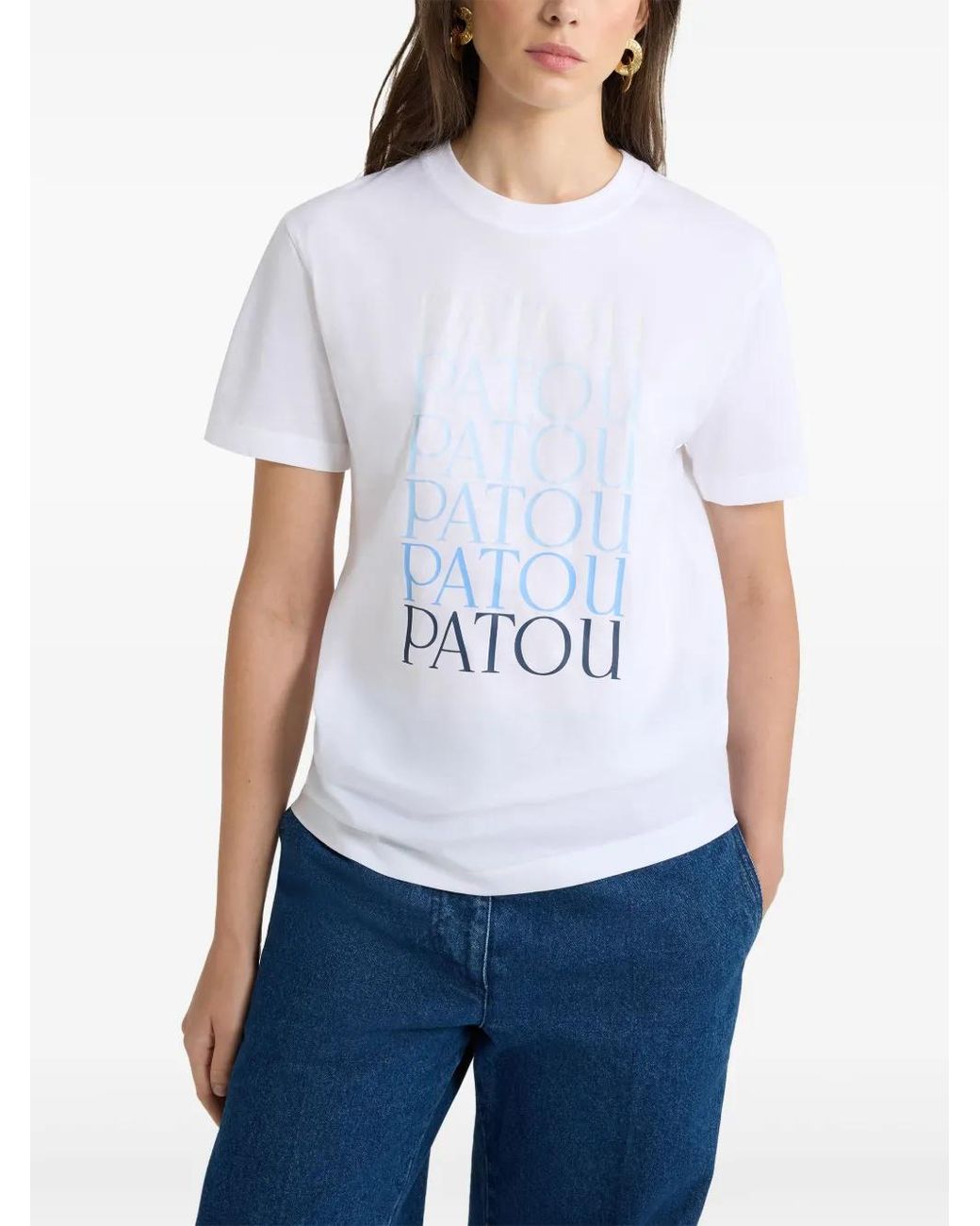 Patou White Logo-Print T-Shirt