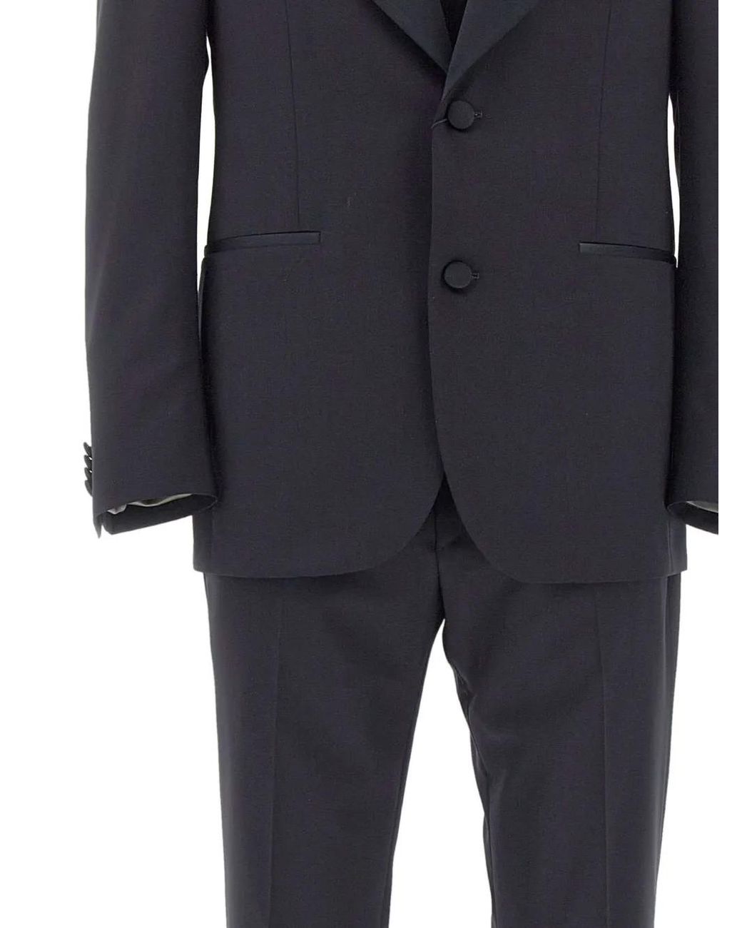 Corneliani Blue Satin Shawl-Lapel Three-Piece Suit for men