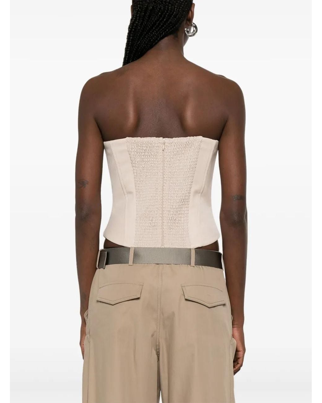 GIUSEPPE DI MORABITO White Corset Top