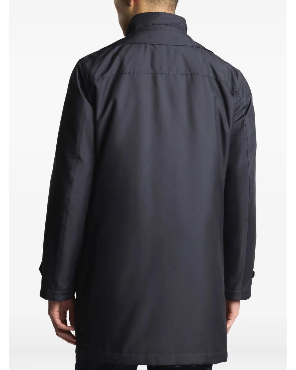 Fay Blue Collared Zip-Up Coat for men