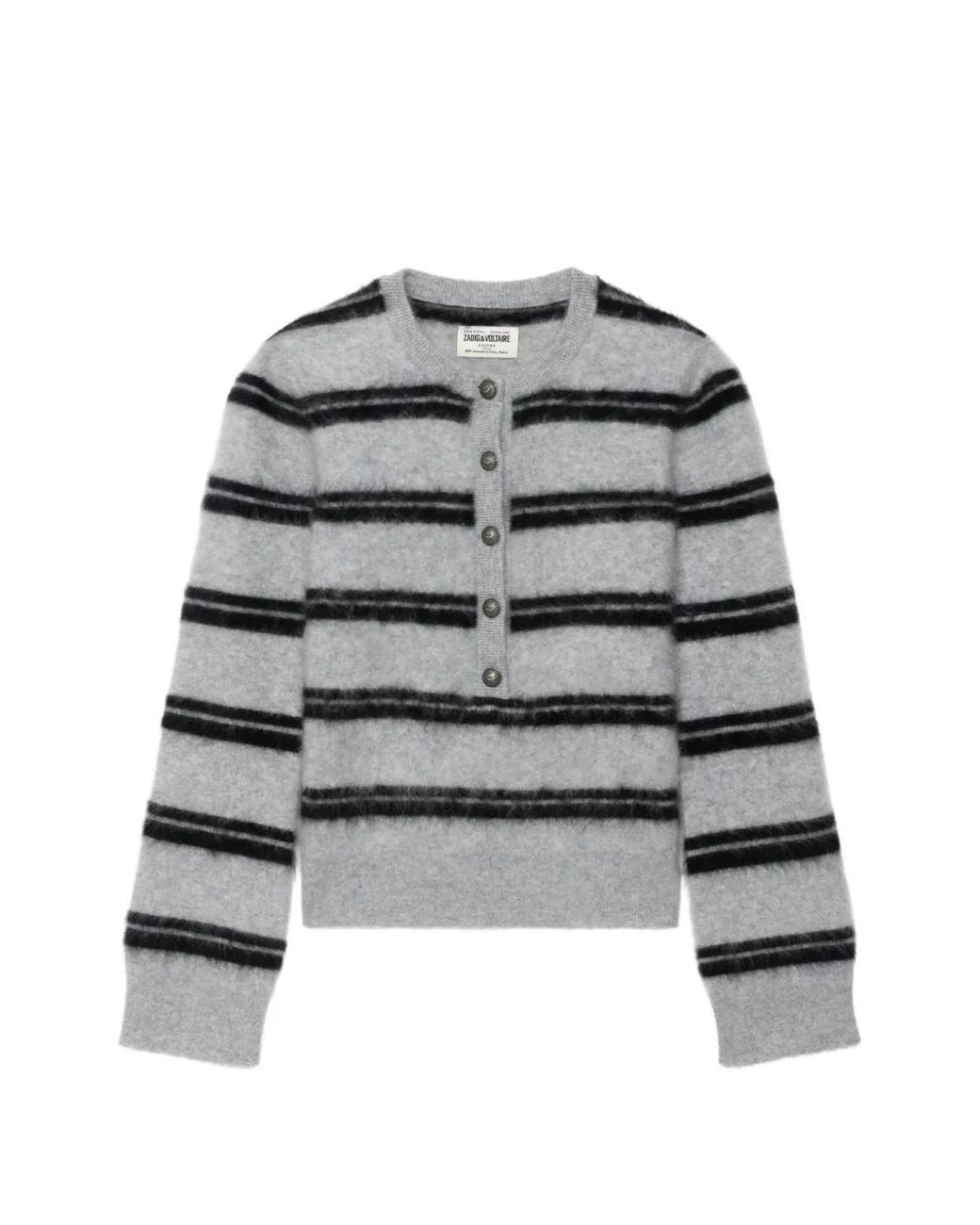 Zadig & Voltaire Gray Mandala Jumper 100% Cashmere