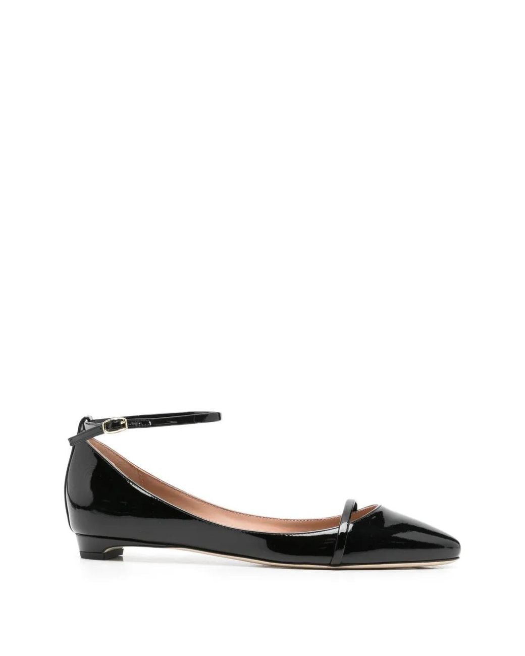 Malone Souliers Black Ballerines À Bride Cheville