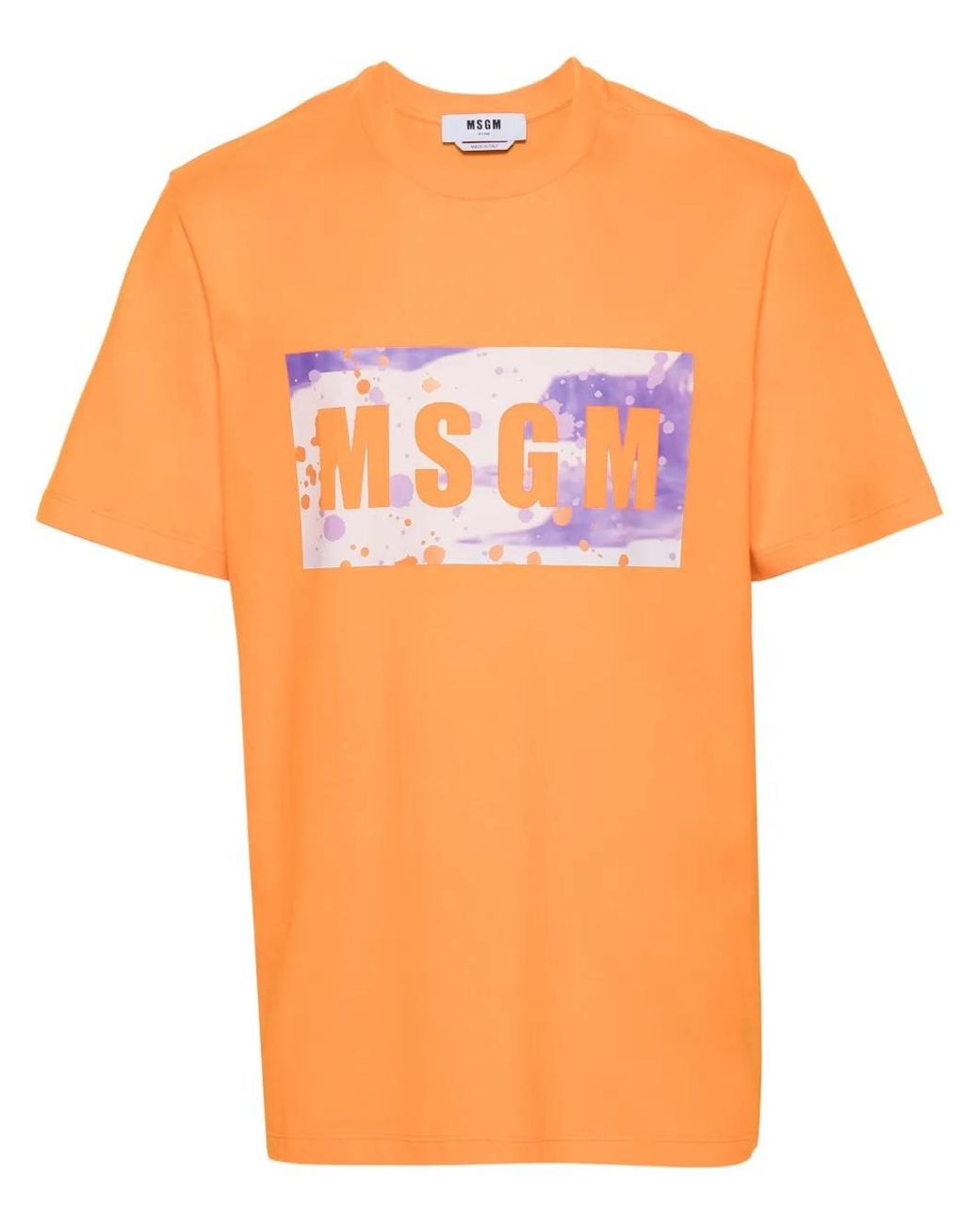 Camiseta Con Logo Estampado MSGM de hombre de color Orange