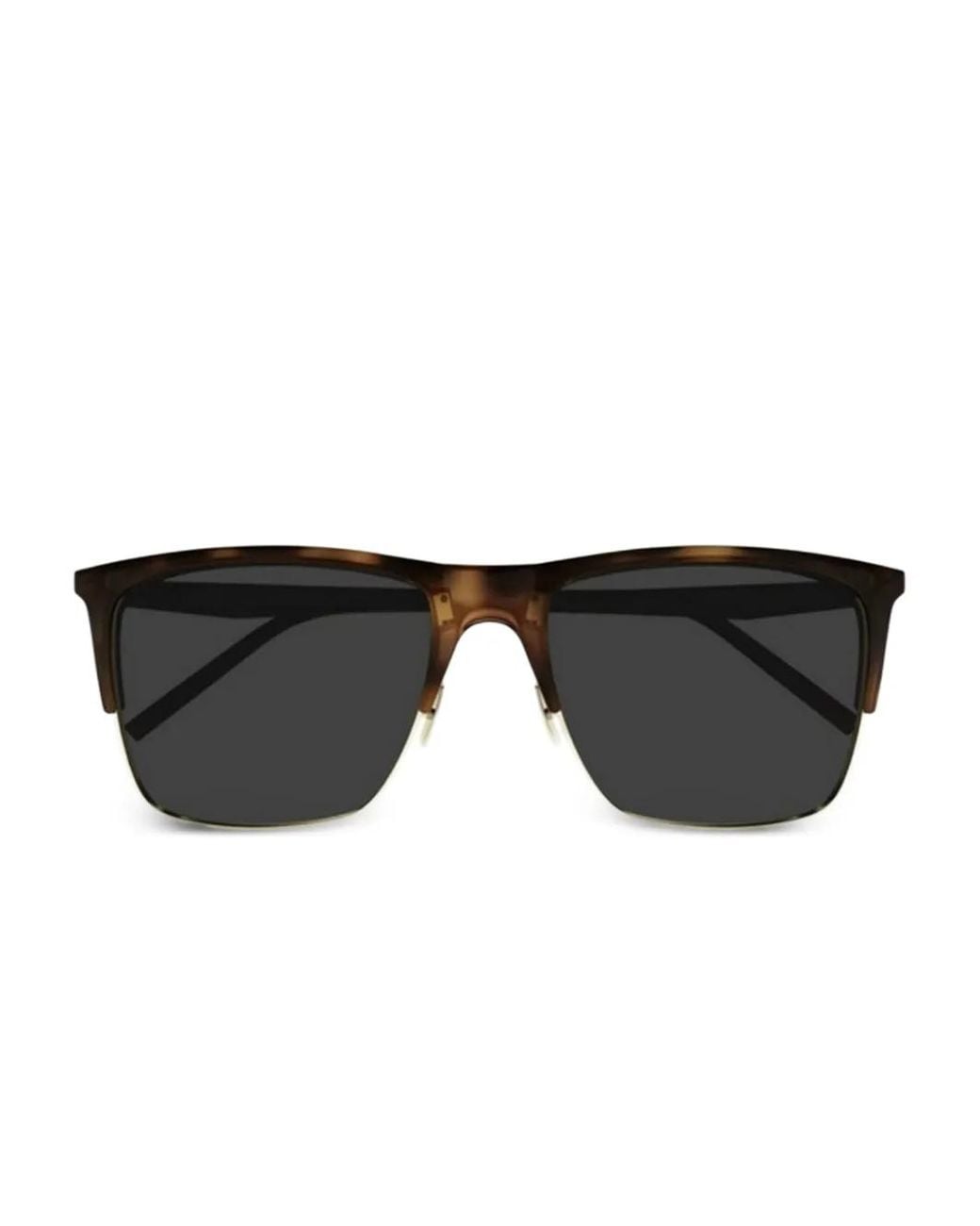 Saint Laurent Black Sl 768 Tortoiseshell-Effect Rectangle-Frame Sunglasses for men