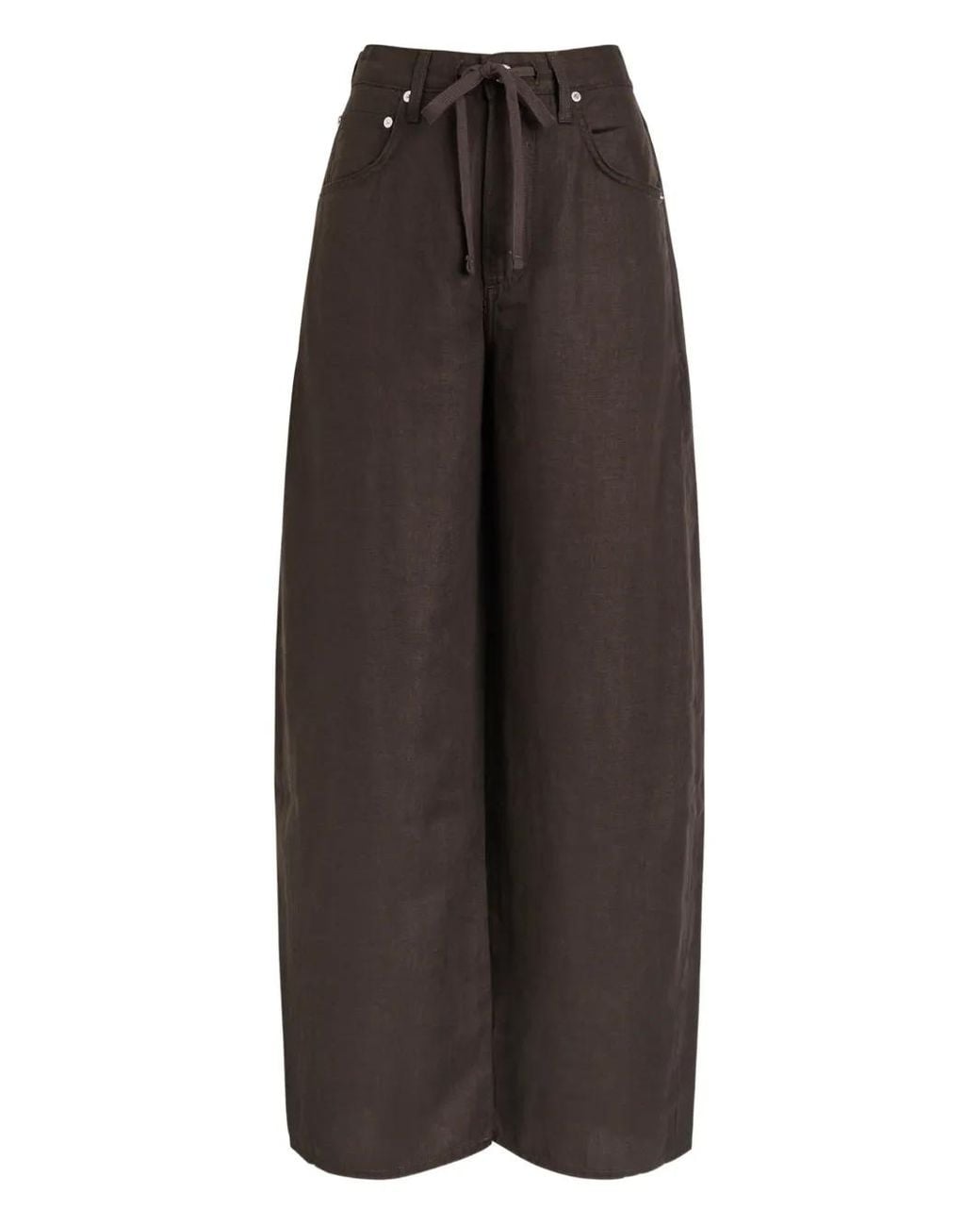 Citizens of Humanity Brown Bynn Drawstring Wide-Leg Trousers