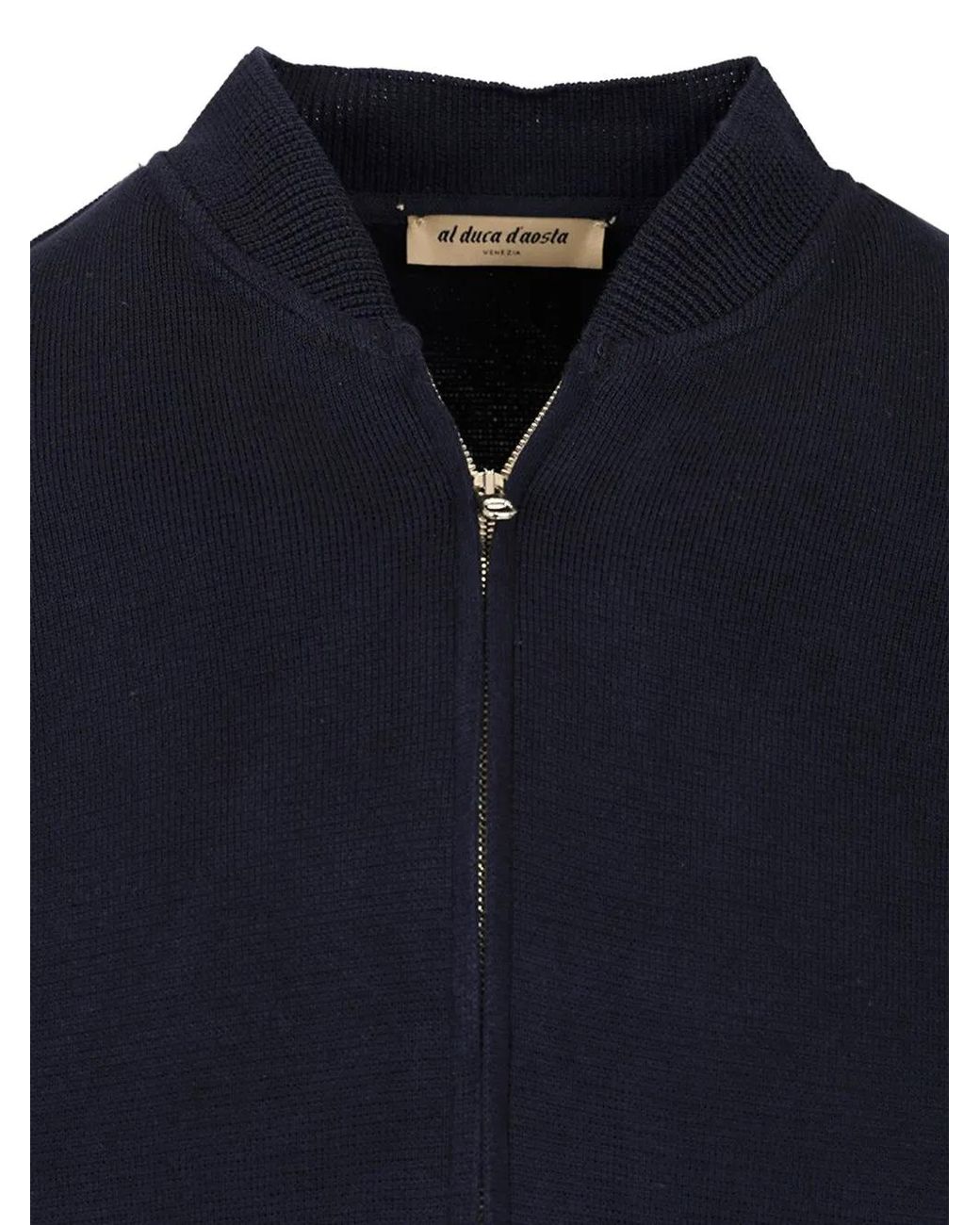 Al Duca D'aosta Blue Cardigan En Coton for men