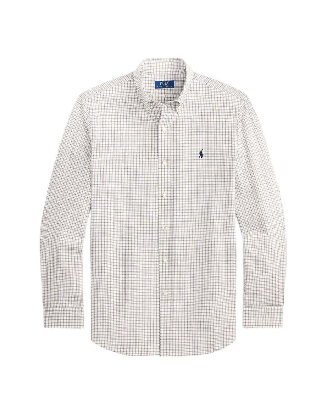 Polo Ralph Lauren White Check-Pattern Button-Down Shirt for men