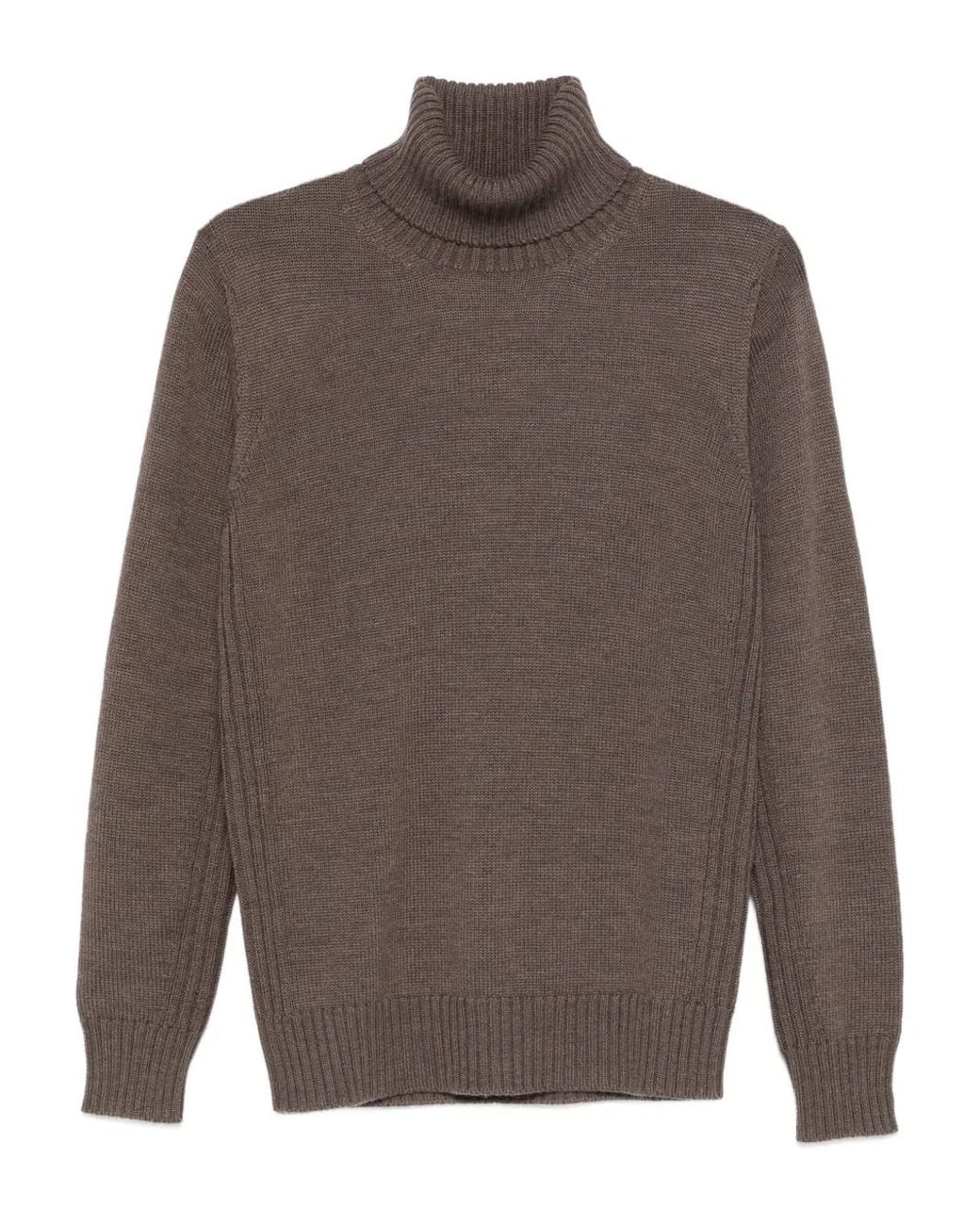 Kangra Gray Roll-Neck Knitwear for men