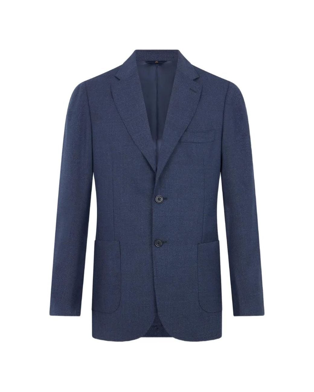 Brooks Brothers Blue Hopsack-Texture Single-Breasted Blazer for men